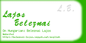 lajos beleznai business card